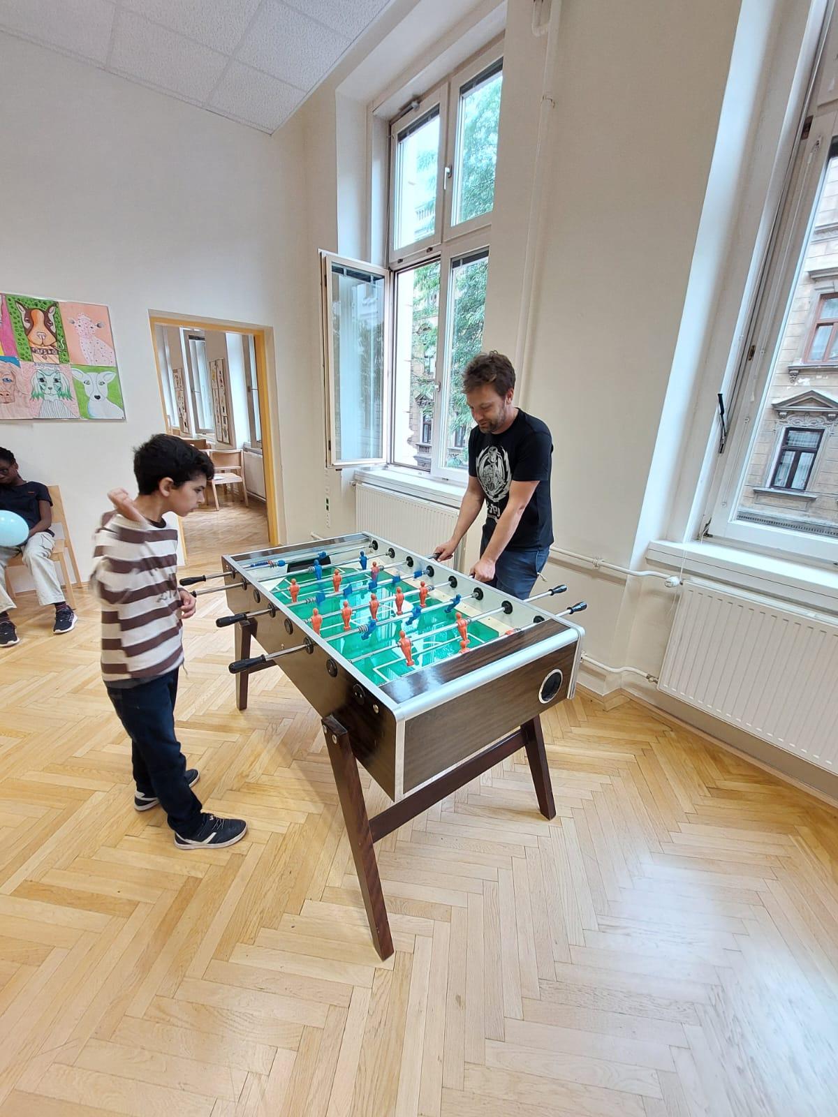 Auch Tischfußball war eine beliebte Station